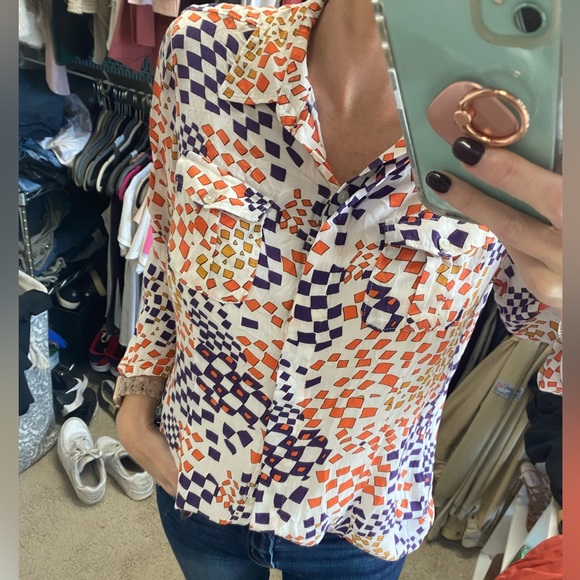 CAbi Tops - Cabi Grand Prix Geometric Top Size Medium